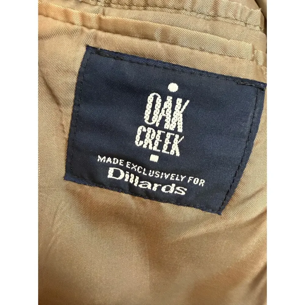 Oak Creek Dillards Mens Sport Coat 42R Silk Wool Glen Plaid Blazer USA Made